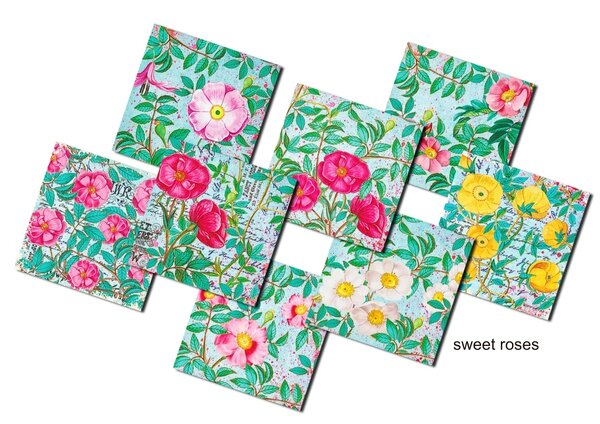 Decorer Sweet Roses 6x6 Inch Paper Pack (DECOR-C33-236) (OUTLET)