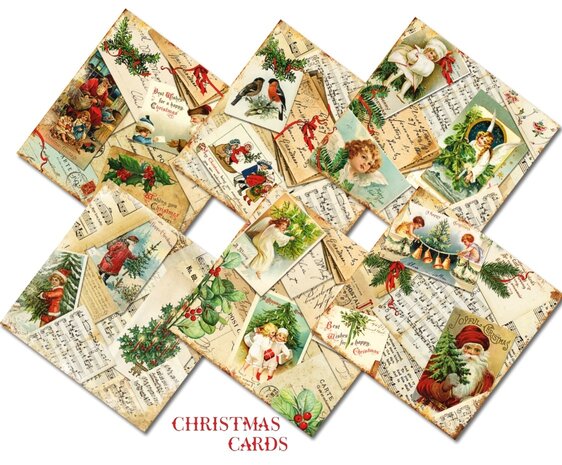 Decorer Christmas Cards 8x8 Inch Paper Pack (DECOR-B41-439) (OUTLET)