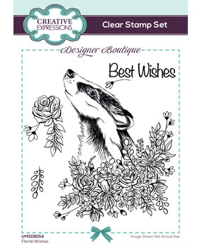 Creative Expressions Designer Boutique Clear Stamp A6 Floral Wishes (UMSDB154) (OUTLET)