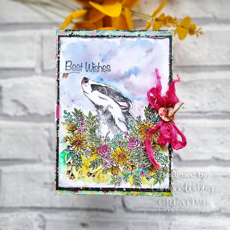 Creative Expressions Designer Boutique Clear Stamp A6 Floral Wishes (UMSDB154) (OUTLET)