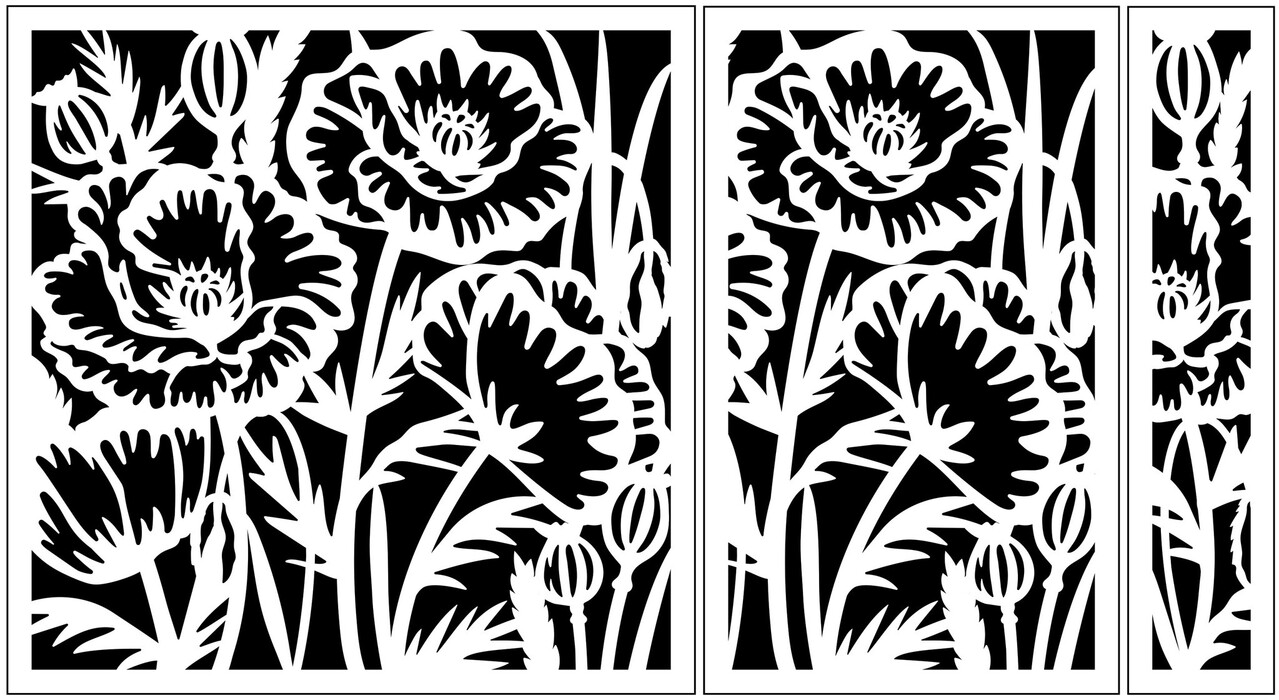 Creative Expressions Jamie Rodgers Stencil Poppy Garden (CEST075) (OUTLET) Creative Expressions Jamie Rodgers Stencil Poppy Garden (CEST075) (OUTLET)