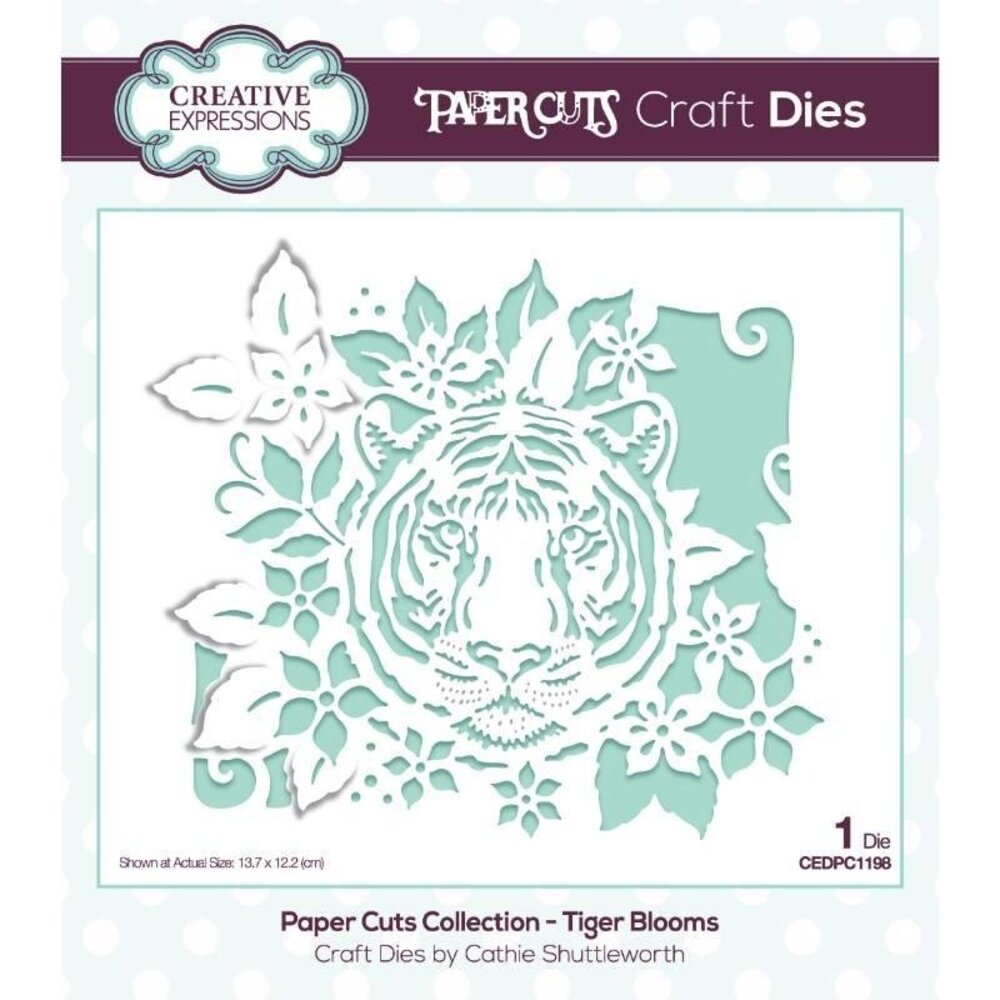 Creative Expressions Paper Cuts Tiger Blooms Craft Die (CEDPC1198) (OUTLET) Creative Expressions Paper Cuts Tiger Blooms Craft Die (CEDPC1198) (OUTLET)
