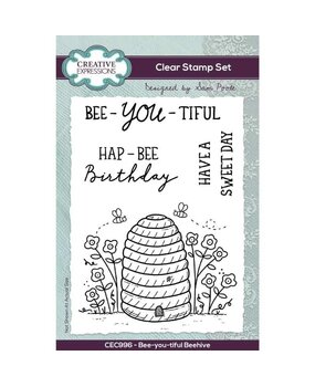 Creative Expressions Sam Poole  Clear Stamp A6 Bee-you-tiful Beehive (CEC996) (OUTLET)
