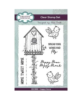 Creative Expressions Sam Poole Clear Stamp A6 Happy Home (CEC992) (OUTLET)