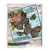 Crafty Individuals Butterfly and Rose Unmounted Rubber Stamps (CI-606) (OUTLET)
