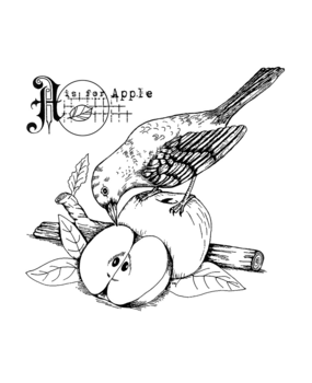 Crafty Individuals A is for Apple Unmounted Rubber Stamps (CI-601) (OUTLET) Crafty Individuals A is for Apple Unmounted Rubber Stamps (CI-601) (OUTLET)