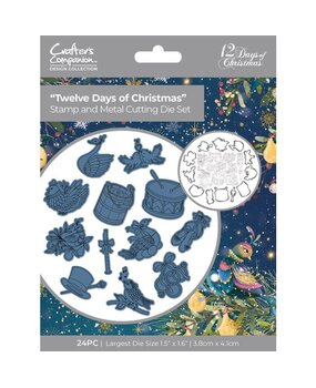Crafter's Companion Twelve Days of Christmas Stamp and Die Twelve Days of Christmas (TDC-STD-TDOC) (OUTLET)