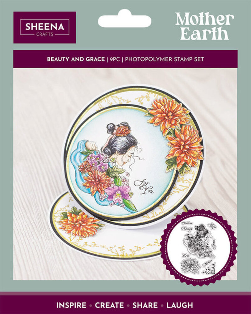 Crafter's Companion Mother Earth Clear Stamp Beauty and Grace (SD-ME-STP-BAG) (OUTLET) Crafter's Companion Mother Earth Clear Stamp Beauty and Grace (SD-ME-STP-BAG) (OUTLET)