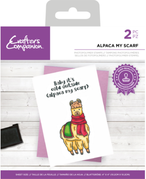 Crafter's Companion Punny Christmas Clear Stamp Alpaca my Scarf (CC-STP-ALMS) (OUTLET) Crafter's Companion Punny Christmas Clear Stamp Alpaca my Scarf (CC-STP-ALMS) (OUTLET)