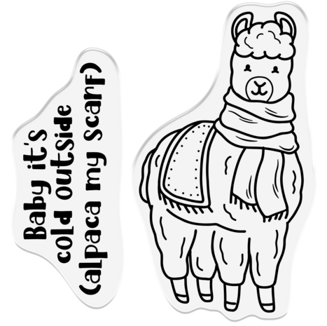 Crafter's Companion Punny Christmas Clear Stamp Alpaca my Scarf (CC-STP-ALMS) (OUTLET) Crafter's Companion Punny Christmas Clear Stamp Alpaca my Scarf (CC-STP-ALMS) (OUTLET)