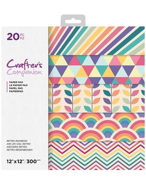 Crafter's Companion Retro Rainbow 12x12 Inch Paper Pad (CC-PAD12-RERA) (OUTLET) Crafter's Companion Retro Rainbow 12x12 Inch Paper Pad (CC-PAD12-RERA) (OUTLET)
