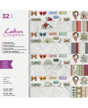 Crafter's Companion Make and Send Christmas 12x12 Inch Card Making Pad (CC-PAD12-MAS-XMAS) (OUTLET)