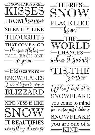 Crafter's Companion Snowflakes are Kisses Clear Stamps (CC-CA-ST-SNAK) (OUTLET) Crafter's Companion Snowflakes are Kisses Clear Stamps (CC-CA-ST-SNAK) (OUTLET)