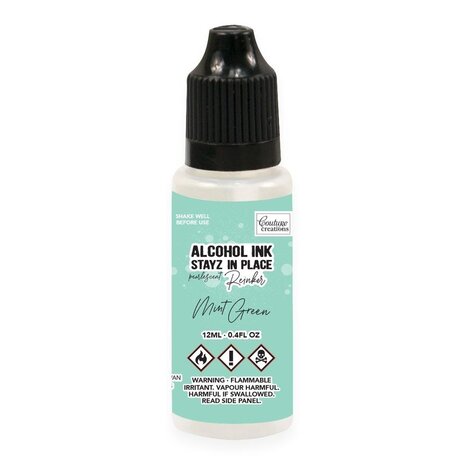 Couture Creations Stayz in Place Alcohol Ink Pearlescent Mint Green (12ml) Reinker (CO728224) (OUTLET) Couture Creations Stayz in Place Alcohol Ink Pearlescent Mint Green (12ml) Reinker (CO728224) (OUTLET)