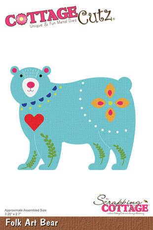 Cottage Cutz Folk Art Bear (CC-1188) (OUTLET) Cottage Cutz Folk Art Bear (CC-1188) (OUTLET)