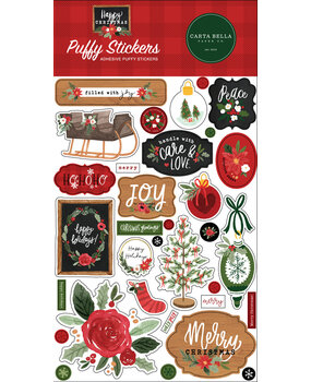 Carta Bella Happy Christmas Puffy Stickers (CBXM140066) (OUTLET) Carta Bella Happy Christmas Puffy Stickers (CBXM140066) (OUTLET)