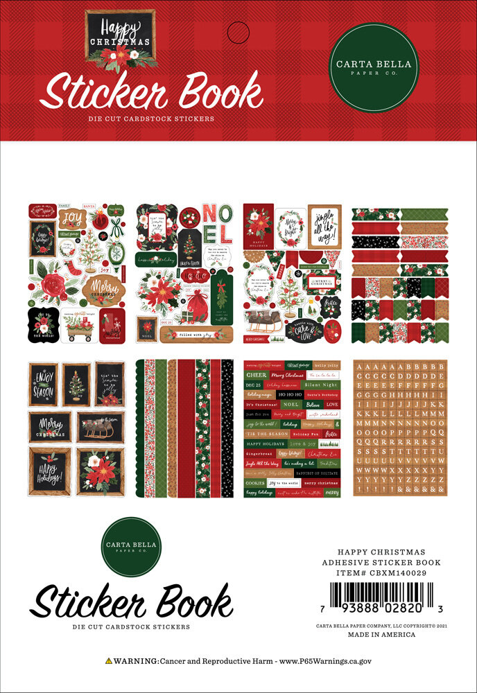 Carta Bella Happy Christmas Sticker Book (CBXM140029) (OUTLET) Carta Bella Happy Christmas Sticker Book (CBXM140029) (OUTLET)