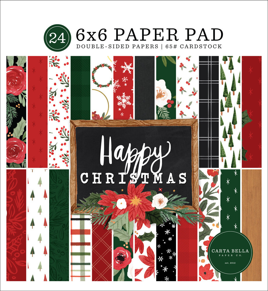 Carta Bella Happy Christmas 6x6 Inch Paper Pad (CBXM140023) (OUTLET) Carta Bella Happy Christmas 6x6 Inch Paper Pad (CBXM140023) (OUTLET)