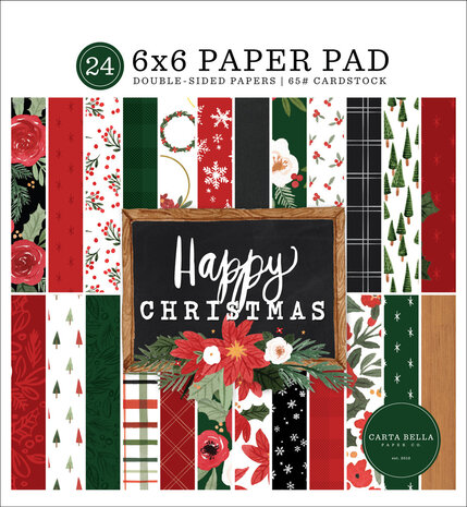 Carta Bella Happy Christmas 6x6 Inch Paper Pad (CBXM140023) (OUTLET) Carta Bella Happy Christmas 6x6 Inch Paper Pad (CBXM140023) (OUTLET)