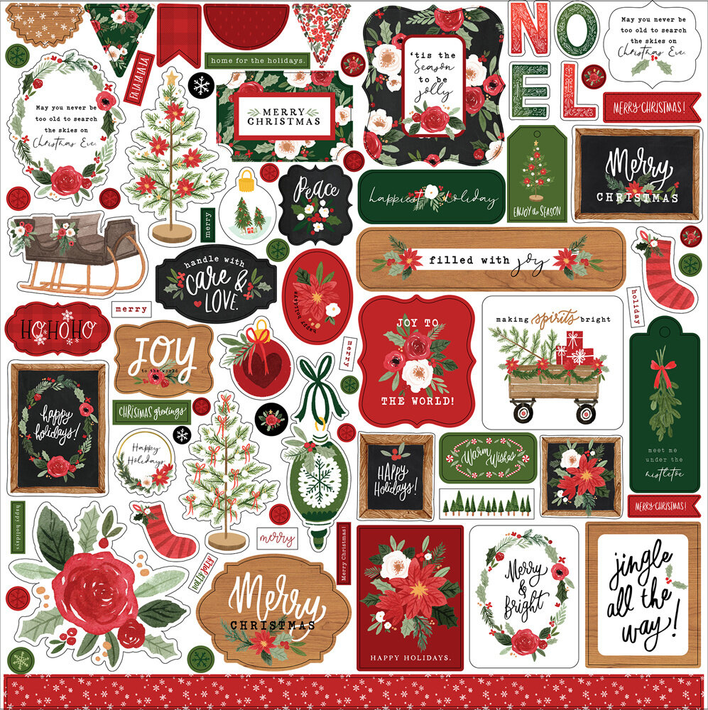 Carta Bella Happy Christmas 12x12 Inch Element Sticker (CBXM140014) (OUTLET) Carta Bella Happy Christmas 12x12 Inch Element Sticker (CBXM140014) (OUTLET)