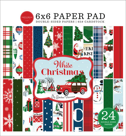 Carta Bella White Christmas 6x6 Inch Paper Pad (CBWC156023) (OUTLET)