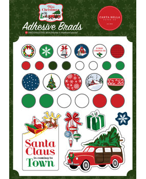 Carta Bella White Christmas Adhesive Brads (CBWC156020) (OUTLET) Carta Bella White Christmas Adhesive Brads (CBWC156020) (OUTLET)