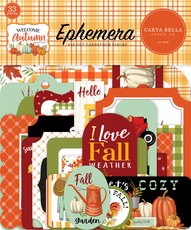 Carta Bella Welcome Autumn Ephemera (CBWA138024) (OUTLET)