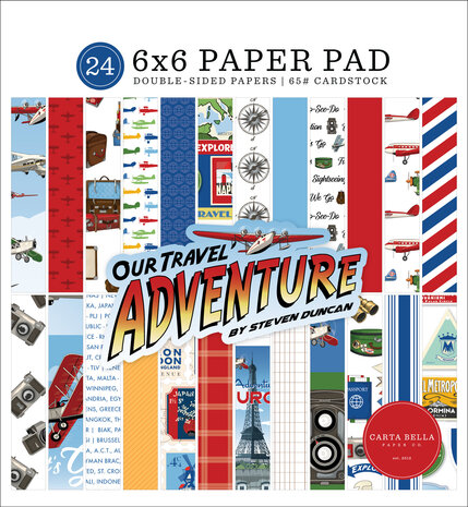 Carta Bella Our Travel Adventure 6x6 Inch Paper Pad (CBOTA131023) (OUTLET)