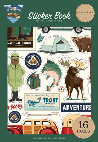 Carta Bella Outdoor Adventures Sticker Book (CBOA134029) (OUTLET)
