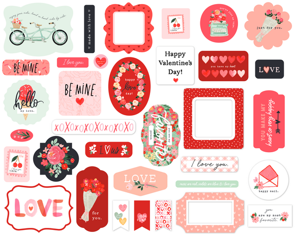 Carta Bella My Valentine Ephemera (CBMV294024) (OUTLET)