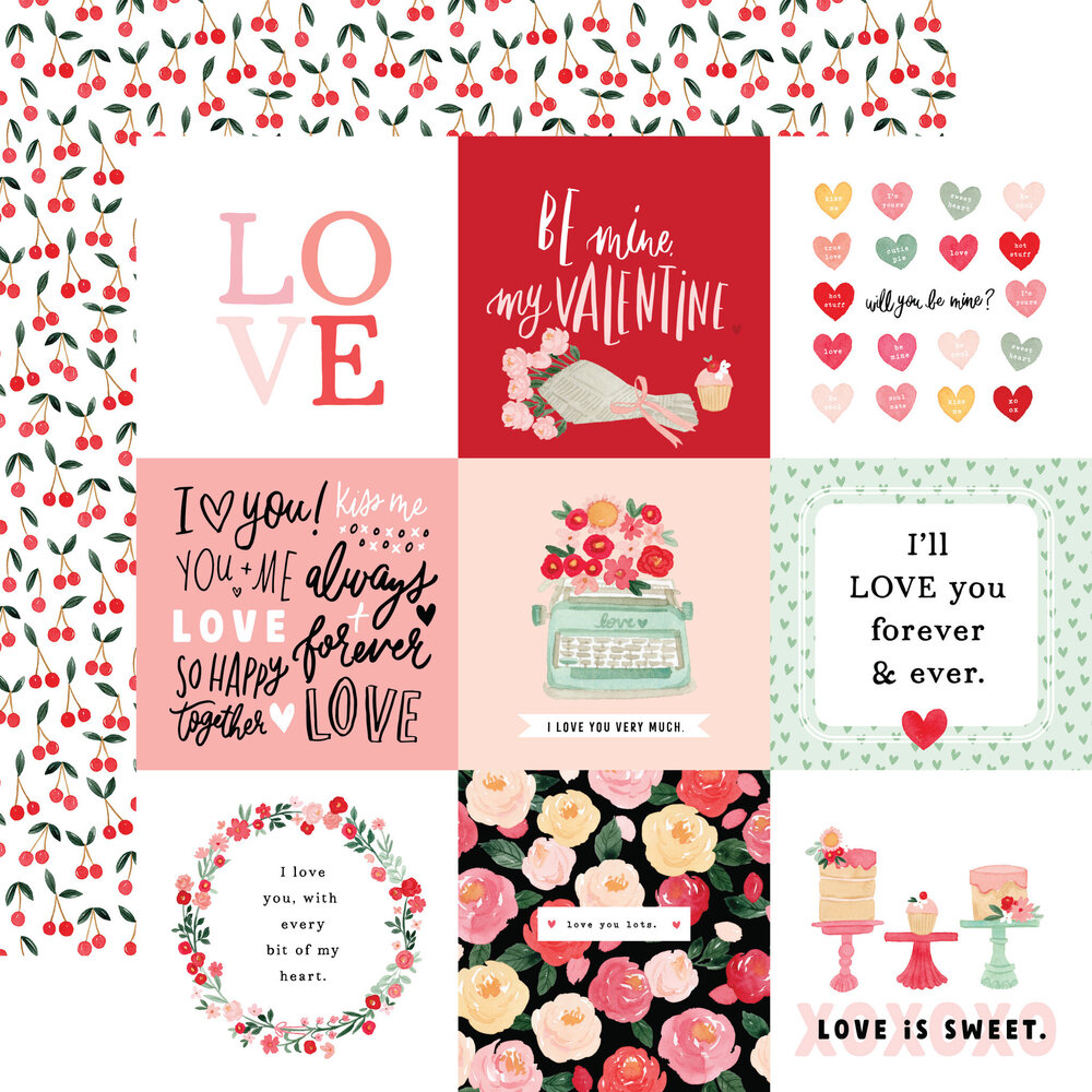 Carta Bella My Valentine 6x6 Inch Paper Pad (CBMV294023) (OUTLET)