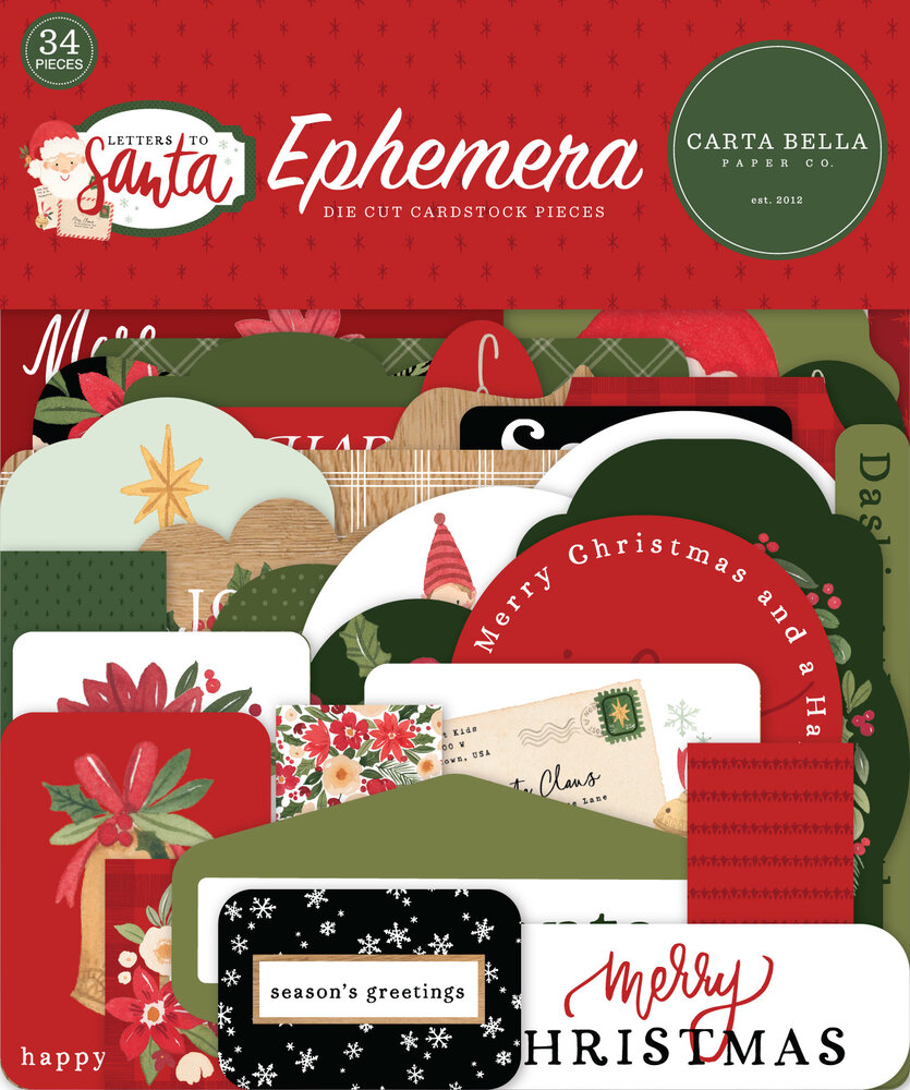 Carta Bella Letters To Santa Ephemera (CBLS155024) (OUTLET)