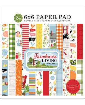 Carta Bella Farmhouse Living 6x6 Inch Paper Pad (CBLIV145023) (OUTLET)