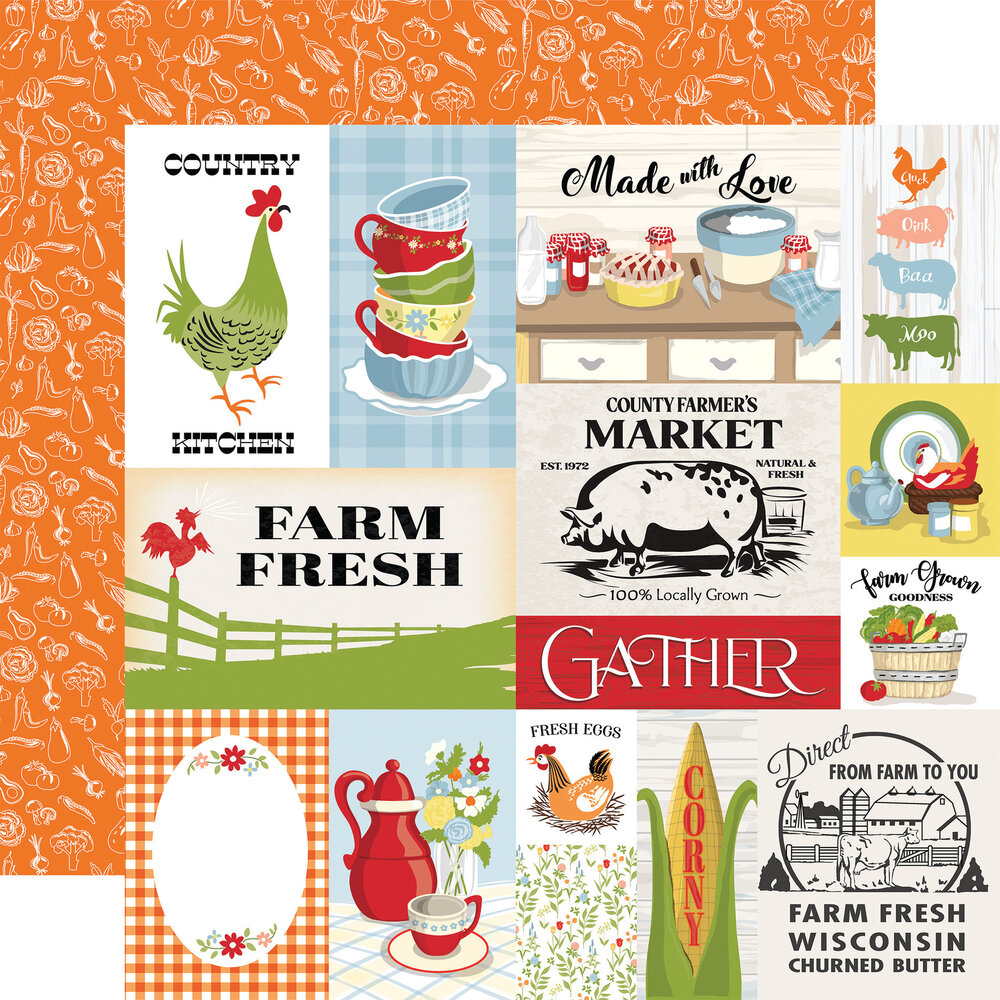 Carta Bella Farmhouse Living 6x6 Inch Paper Pad (CBLIV145023) (OUTLET)