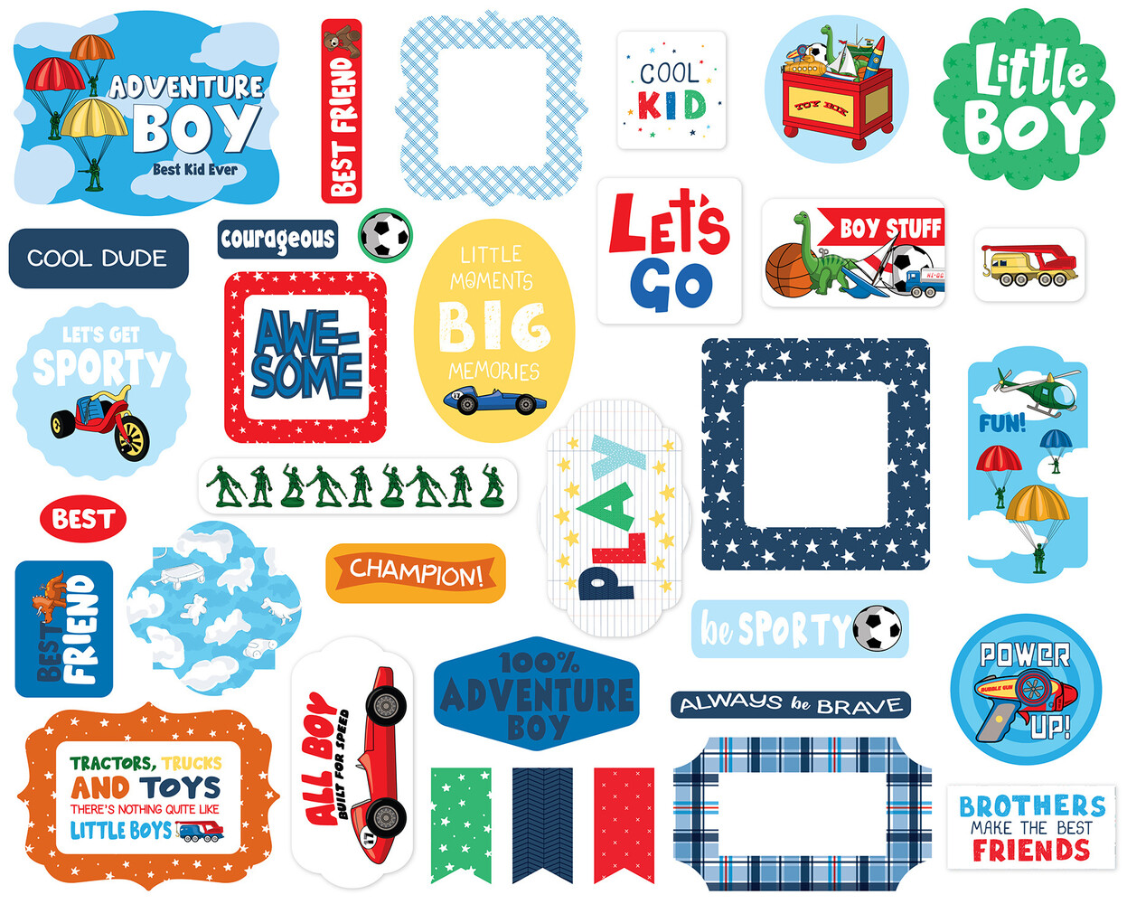 Carta Bella Little Boy Ephemera (CBLB160024) (OUTLET)