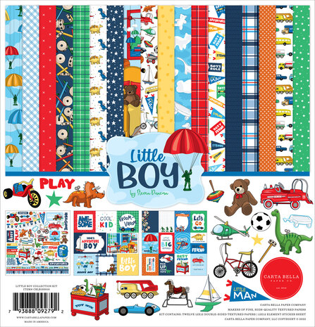 Carta Bella Little Boy 12x12 Inch Collection Kit (CBLB160016) (OUTLET)