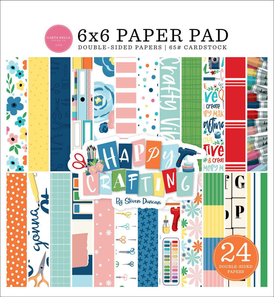 Carta Bella Happy Crafting 6x6 Inch Paper Pad (CBHCR157023) (OUTLET)