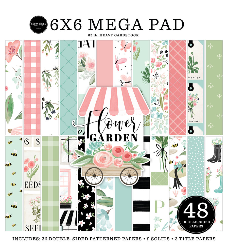 Carta Bella Flower Garden 6x6 Inch Cardmakers Mega Pad (CBGA130031) (OUTLET) Carta Bella Flower Garden 6x6 Inch Cardmakers Mega Pad (CBGA130031) (OUTLET)