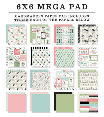 Carta Bella Flower Garden 6x6 Inch Cardmakers Mega Pad (CBGA130031) (OUTLET) Carta Bella Flower Garden 6x6 Inch Cardmakers Mega Pad (CBGA130031) (OUTLET)