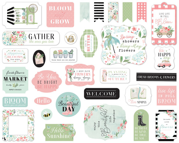 Carta Bella Flower Garden Ephemera (CBGA130024) (OUTLET)