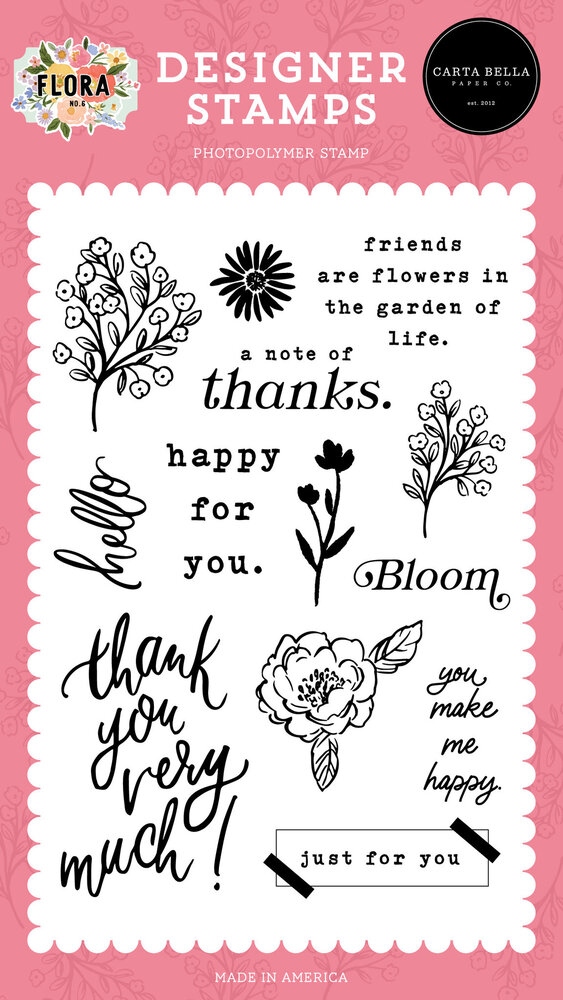 Carta Bella Friends Are Flowers Designer Stamps (CBFRN316041) (OUTLET) Carta Bella Friends Are Flowers Designer Stamps (CBFRN316041) (OUTLET)
