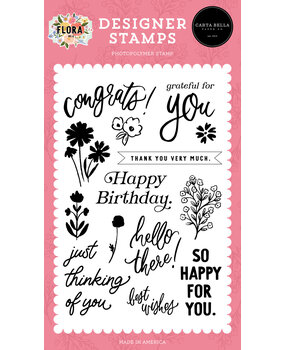 Carta Bella Grateful For You Designer Stamps (CBFRN316040) (OUTLET)