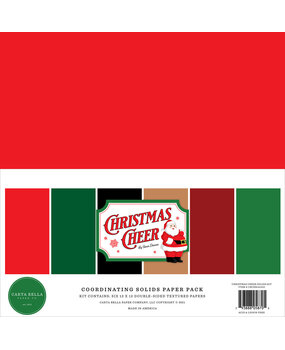 Carta Bella Christmas Cheer 12x12 Inch Coordinating Solids Paper Pack (CBCHR141015) (OUTLET) Carta Bella Christmas Cheer 12x12 Inch Coordinating Solids Paper Pack (CBCHR141015) (OUTLET)