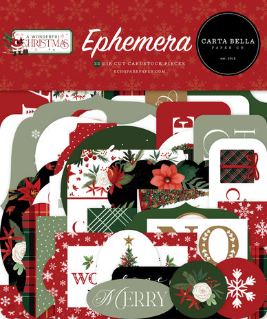 Carta Bella A Wonderful Christmas Ephemera (CBAWC328024) (OUTLET)