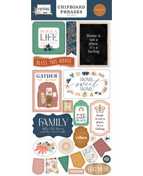 Carta Bella At Home Chipboard Phrases (CBAH339022) (OUTLET)
