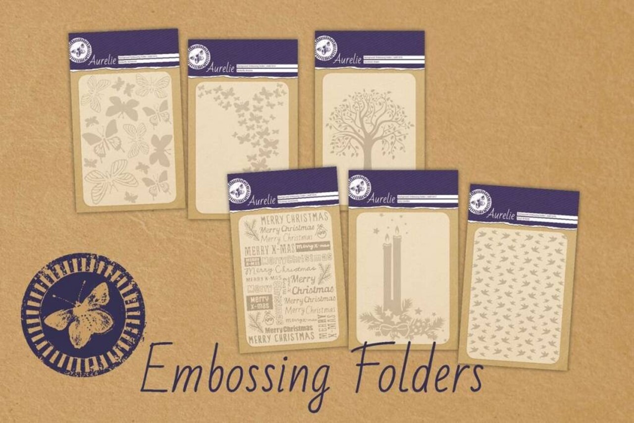 Aurelie Holy Candles Background Embossing Folder (AUEF1017) (OUTLET)