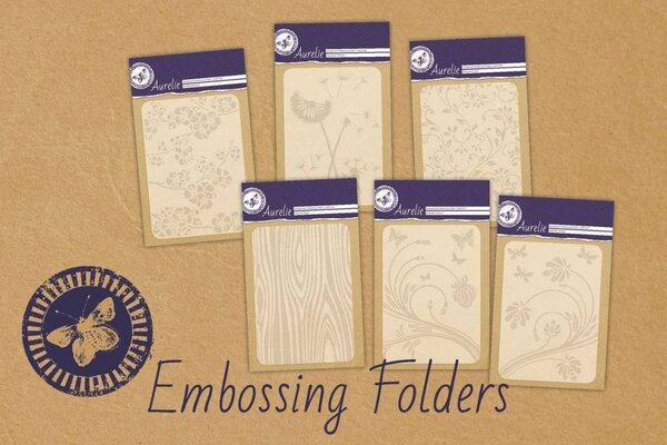 Aurelie Textured Wood Background Embossing Folder (AUEF1010) (OUTLET)