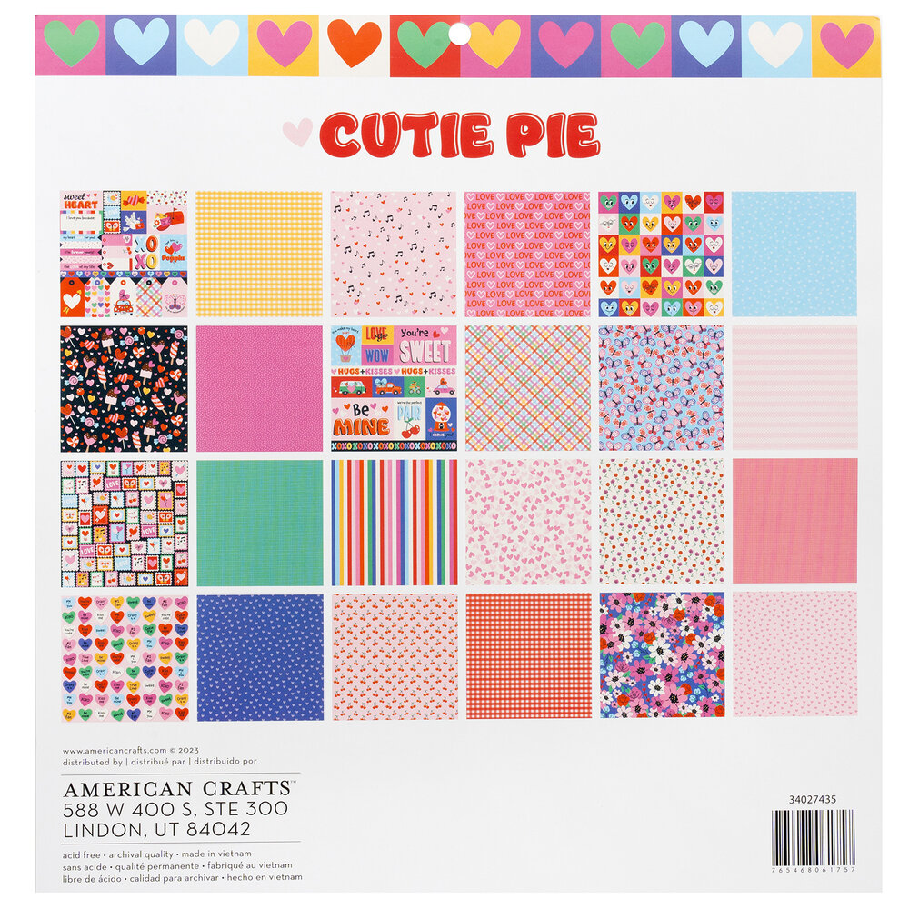 American Crafts Cutie Pie 12x12 Inch Paper Pad (34027435) (OUTLET) American Crafts Cutie Pie 12x12 Inch Paper Pad (34027435) (OUTLET)