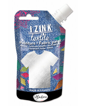 Aladine Izink Textile Argent Silver Fabric Paint (80ml) (80732) (OUTLET) Aladine Izink Textile Argent Silver Fabric Paint (80ml) (80732) (OUTLET)
