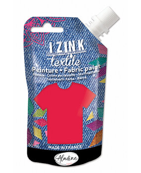 Aladine Izink Textile Rouge Velours Fabric Paint (80ml) (80722) (OUTLET) Aladine Izink Textile Rouge Velours Fabric Paint (80ml) (80722) (OUTLET)